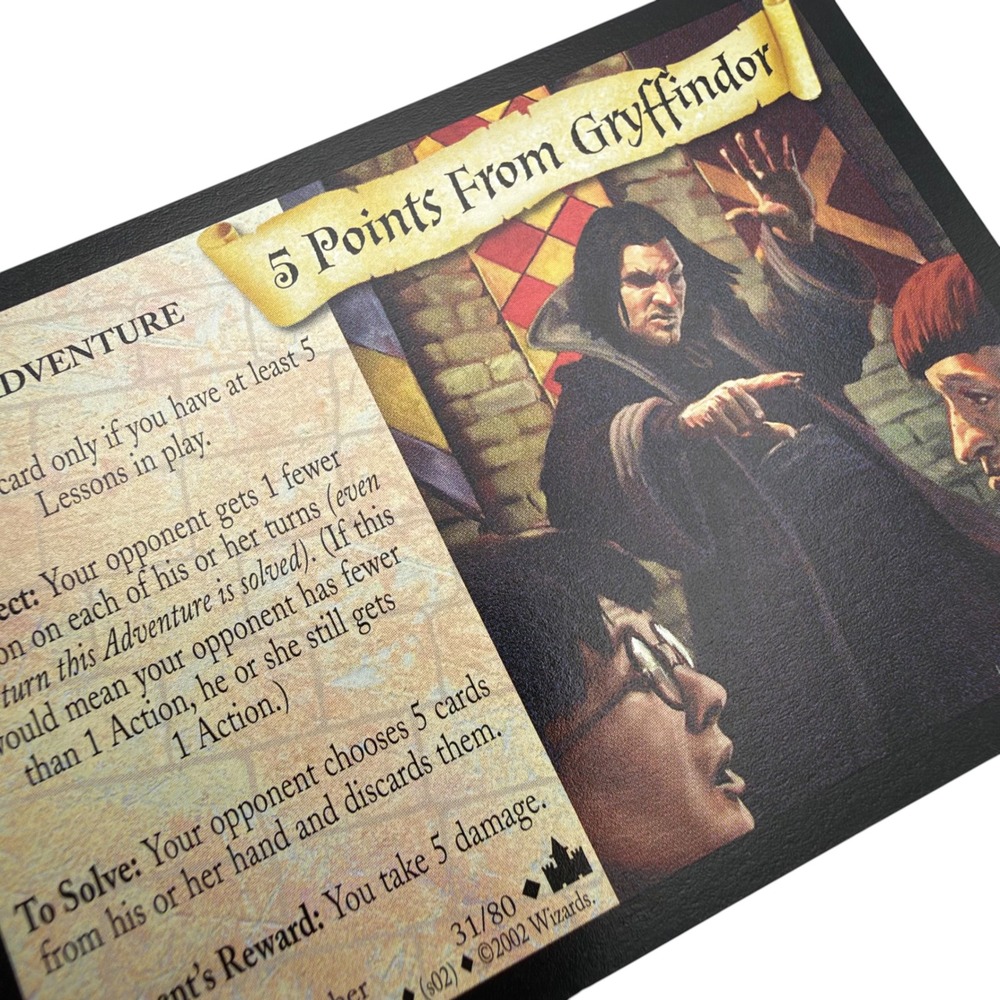 Harry Potter TCG 5 Points From Gryffindor Adventure Card 31/80 Rare 2002 Wizards